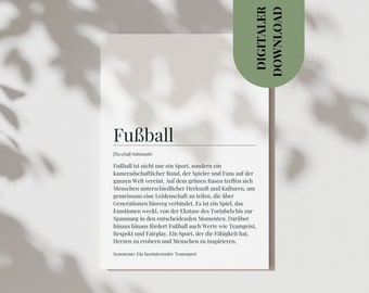 Card Football Definition Gift Football Lover Birthday Gift Son Football Team Team Sport Gift Whole Team Farewell Gift