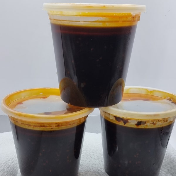 Ata Agoyin Sauce gekocht Natürlich mit getrockneten Panla Stücken/Ewan Agoyin Sauce/Yoruba Bohnensoße