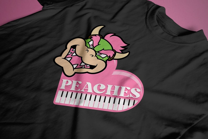 Bowser Princess Peach Song SVG PNG Groovy Font Playing Etsy