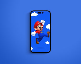 Super Mario Bros. Movie Smart Phone Wallpaper, iPhone, Digital Download, Kids birthday gifts, Nintendo