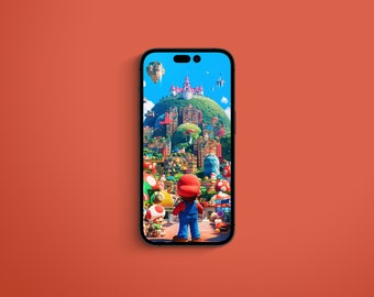 Super Mario Bros. Movie Smart Phone Wallpaper, iPhone, Digital Download, Kids birthday gifts, Nintendo