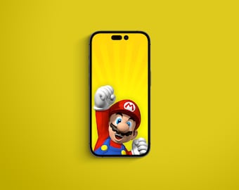 Super Mario Bros. Movie Smart Phone Wallpaper, iPhone, Digital Download, Kids birthday gifts, Nintendo