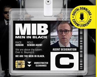 PRINTABLE Man in Black ID Card - Il 340x270.5313724062 Lh6r