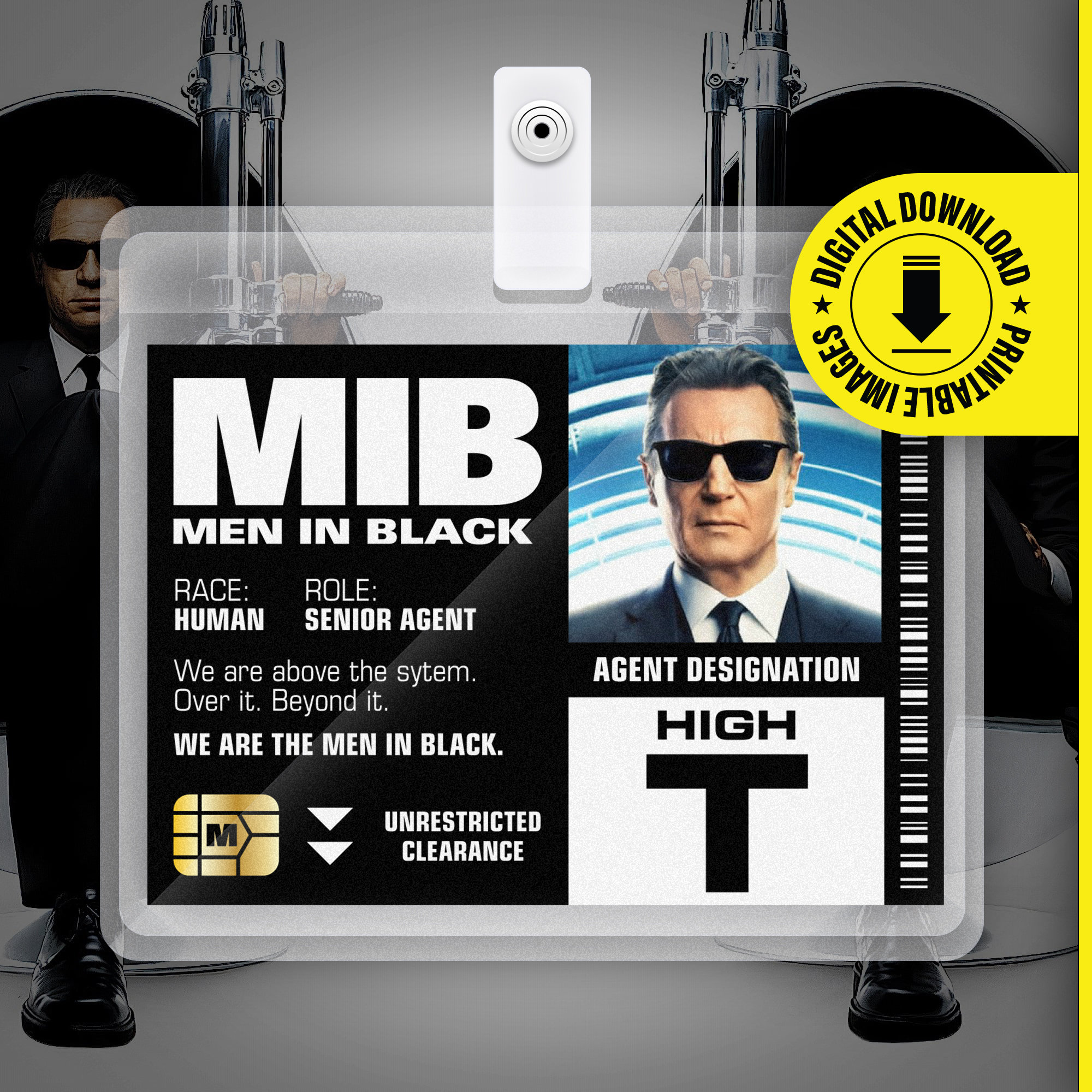 MIB High T Men in Black ID Badge Card Halloween Cosplay Etsy MIB High T Men in Black ID Badge Card Halloween Cosplay Etsy