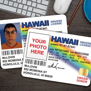 Carte d'identité Mc Lovin personnalisée - téléchargement numérique au format PDF, insigne d'accessoire, réplique, Halloween, carte de visite, étiquette de nom de costume de cosplay, permis de conduire amusant
