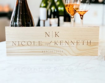 Personalized Wedding Wine Box Ceremony Wedding Custom Champagne Wedding Engraved Wine Box Gifts for Couple Personalized Christmas Gift