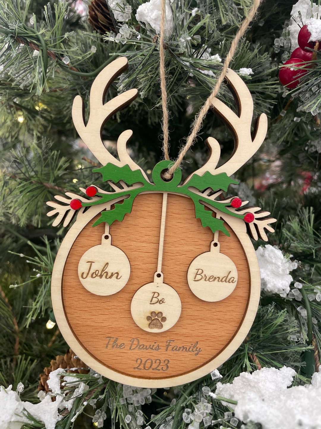 Large Family Christmas Ornaments 
