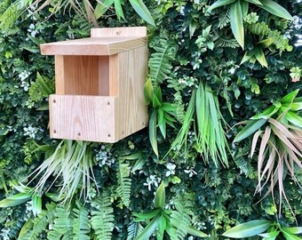 HANDMADE Open Front Wood Nest Box For Robin / Wrens - Built To Last