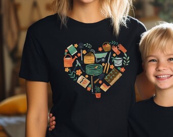 Gartenarbeit Herz Shirt, Gärtner Shirt, Pflanzenliebhaber Shirt, Gärtner Geschenk, Garten-T-Shirt, Bauer Shirt, Botanisches Shirt, HomeSSEater Geschenk