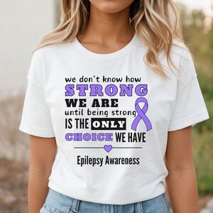 Epilepsy Awareness Shirt, Epilepsy Warrior T-Shirt, Epilepsy Support Tshirt, Purple Ribbon Tshirt, Epilepsy Gift, Neurodiversity T-shirt