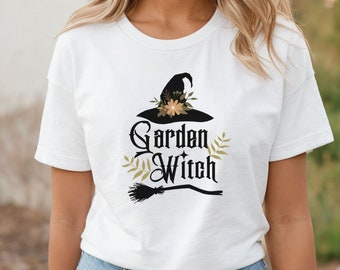 Garden Witch Shirt, Halloween Shirt for Gardener, Witch Garden T-shirt, Witchcraft Tshirt, Gardening Shirt, Witchy Shirt