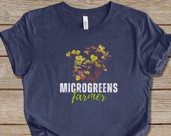 Camiseta Microgreens Farmer, Camiseta Microgreen, Camiseta Microgreen Farming, Camiseta Microgreen, Presente de jardinagem, Camiseta de agricultura sustentável