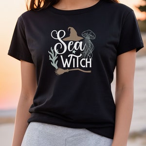 Sea Witch Shirt, Ocean Lover T-Shirt, Beach Lover Tee, Water Lover Gift, Water Witch Shirt, Witchy Tshirt, Mermaidcore Apparel, Seawitch Tee