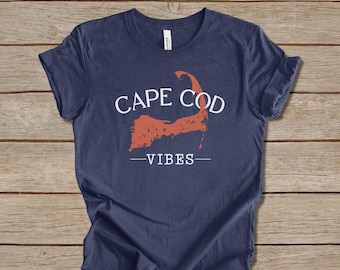Chemise Cape Cod Vibes, T-shirt Cape Cod, cadeau Cape Cod, Tshirt Massachusetts, chemise de voyage Nouvelle-Angleterre, cadeau Massachusetts, souvenir Cape Cod