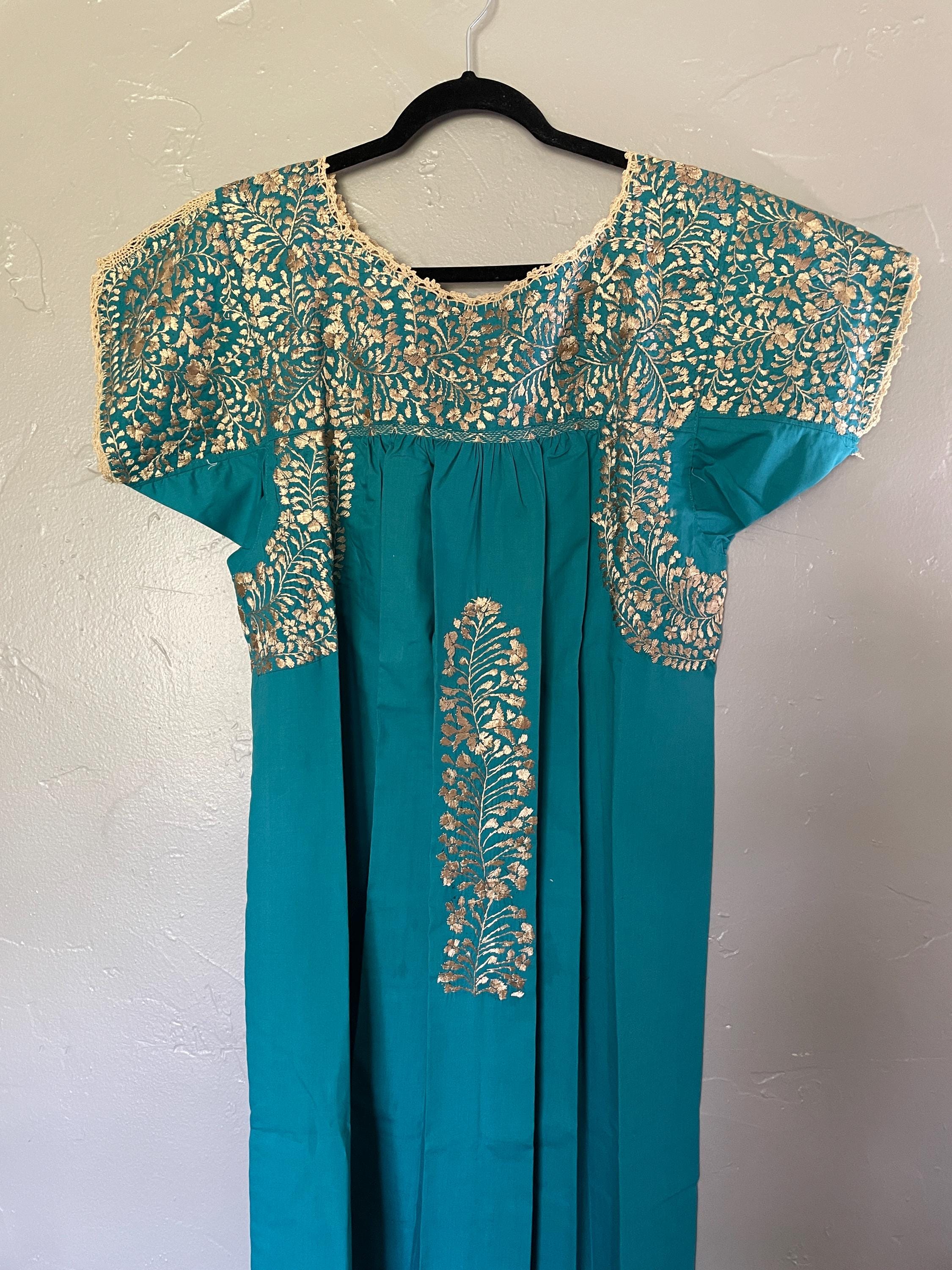 Teal and Gold Dress - Etsy Canada
