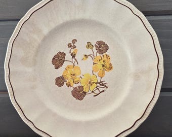 Vintage Kensington Staffordshire Ironstone Plate with Floral Design - Handcrafted in England