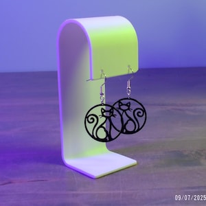 Halloween Black Cat Silhouette Earrings