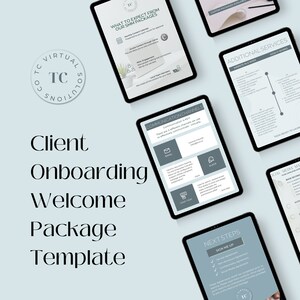 Client Onboarding Welcome Package | Template Created for Virtual Assistant & Service Providers | Editable on Canva