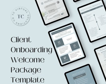 Client Onboarding Welcome Package | Template Created for Virtual Assistant & Service Providers | Editable on Canva