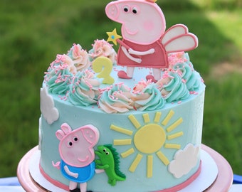 Peppa Pig Fondant Cake Topper