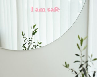 I am safe - soft pink affirmation sticker
