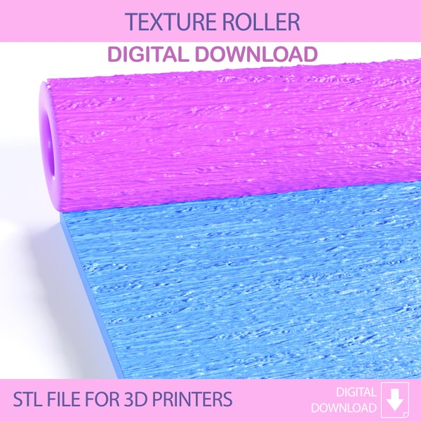 Woodgrain #D Nahtlose Polymer Clay Texture Roller, digitale Datei STL