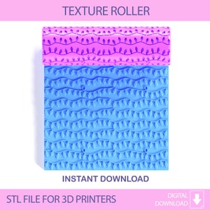 Christmas Lights Seamless Polymer Clay Texture Roller, Digital STL File