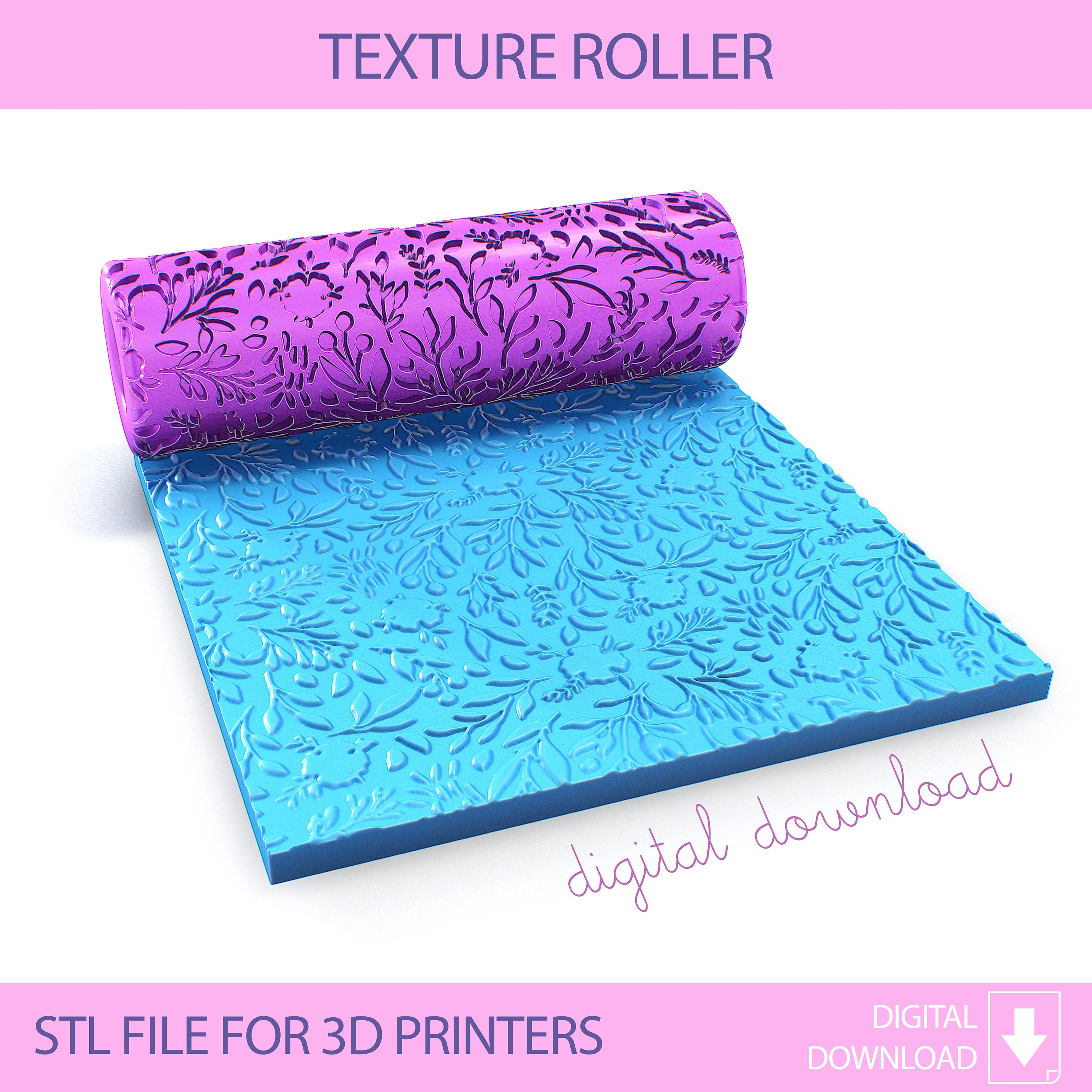 Floral Clay Texture roller – LlamasKiss
