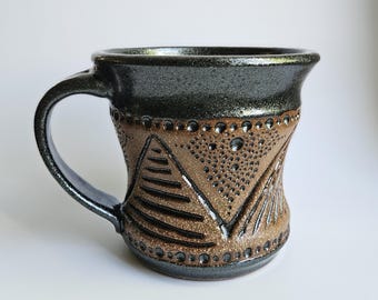 Taza de cerámica hecha a mano (Polvo solar - QQ4)