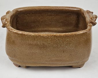 Hand-Made Decorative Ceramic Basket - (Butterscotch - EXP1)