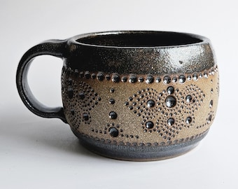 Taza de cerámica hecha a mano (Polvo cósmico - PP20)