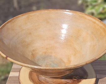 Hand-Made Decorative Bowl, Large (Shino and Sage- V25)