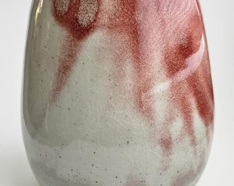 Jarrón de cerámica hecho a mano (cobre rojo - II88 *** (ver nota en la descripción))