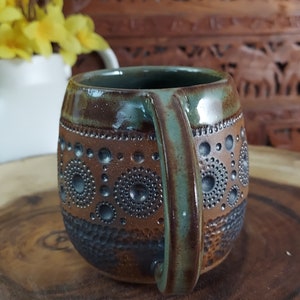 Hand-Made Ceramic Mug (Dusky Sage - W15)