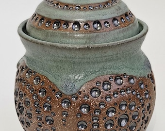 Mini tarro de cerámica hecho a mano (Stony - XX91)