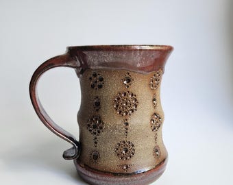 Taza de cerámica hecha a mano (rojo antiguo - PP80)