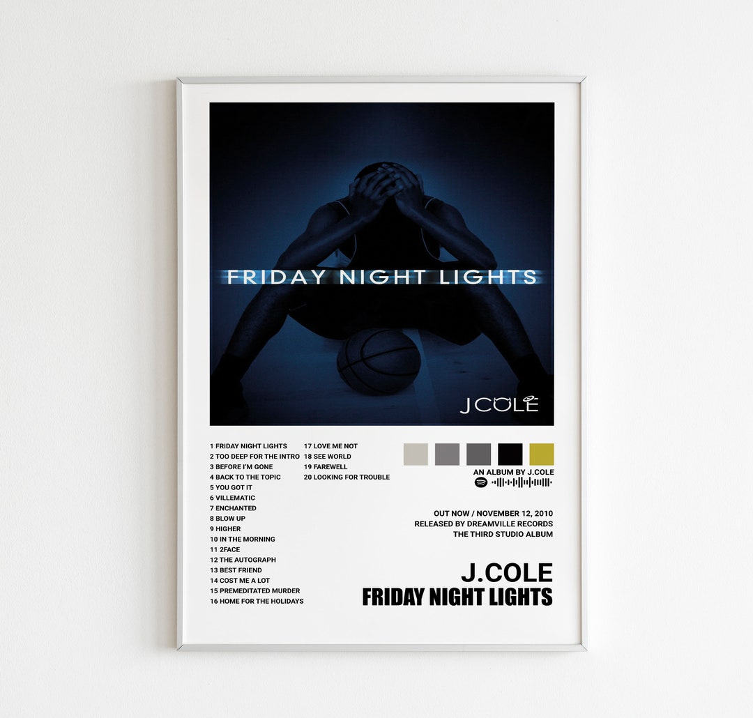 J. Cole Posters / Friday Night Lights / Album Cover Poster Etsy