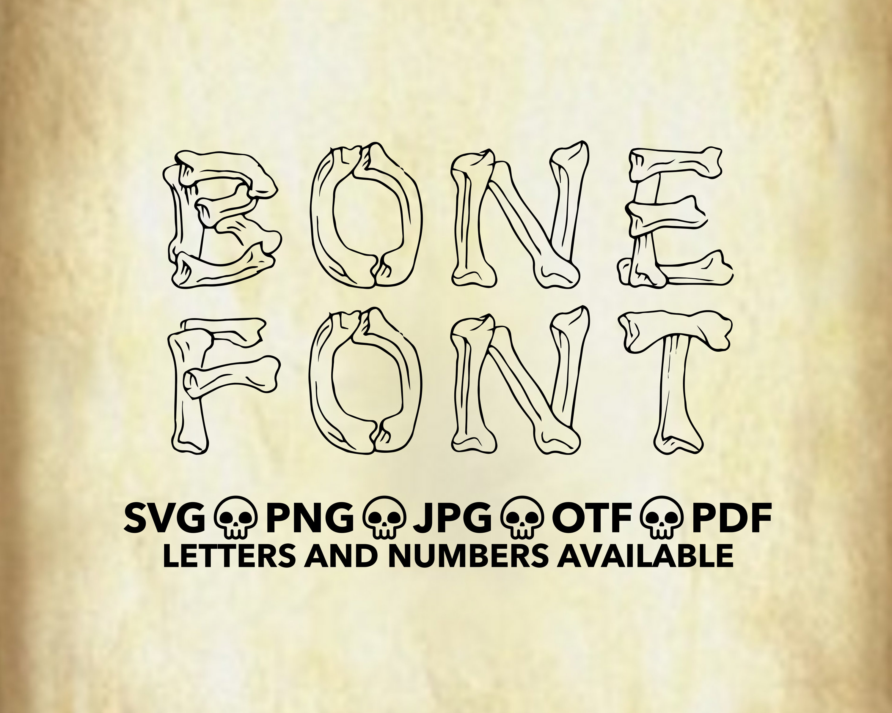 Bone Font SVG Bone Letters Bont - Il Fullxfull.5947791121 Tj7p 