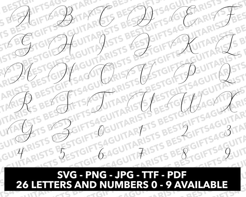 Single Fancy Line Font SVG, Line Letters, Line Numbers, Calligraphy ...