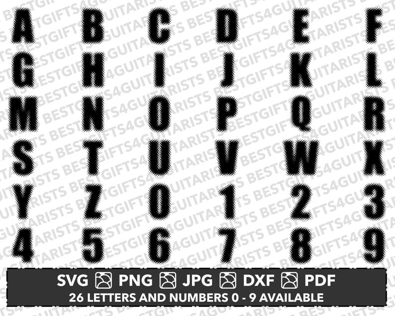 Distressed Blur Font SVG, Distressed Font, Distressed Blur Letters Svg ...