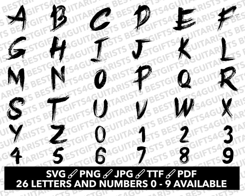 Brush Script Font SVG, Brush Font for Cricut, Brush Font SVG, PNG, Jpg