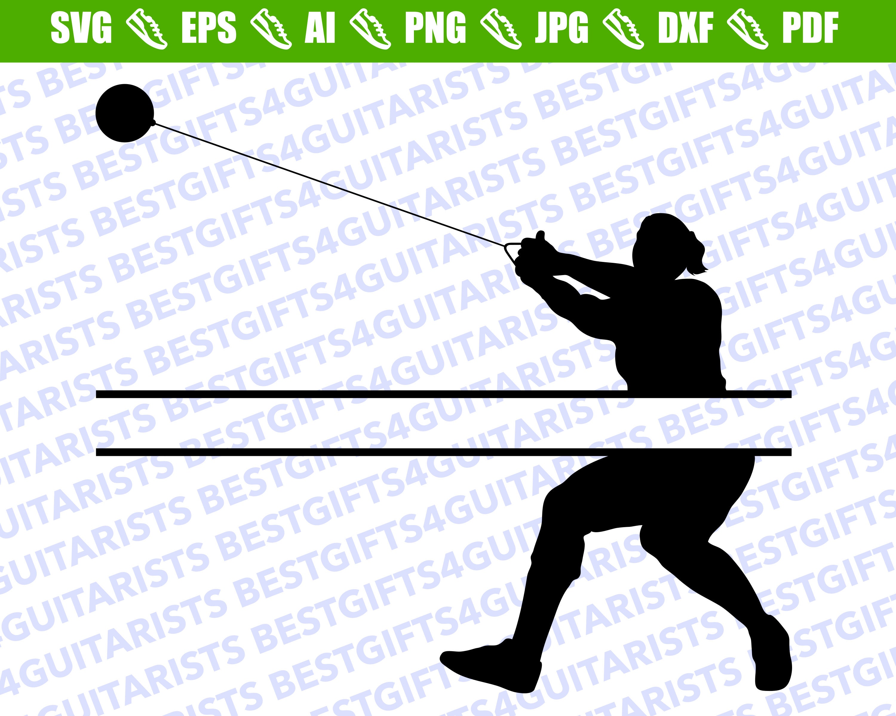 Hammer Throw Monogram SVG Hammer Throw Split Monogram Etsy