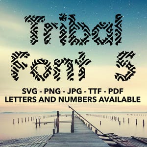 Tribal Font SVG, Tribal Font 5 For Cricut, Tribal Font SVG, PNG, jpg, ttf, pdf Polynesian Font, Samoan Font, Tribal Font For Canva, Tribal