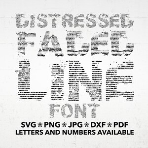 Distressed Fade Distressed Faded Line Font SVG Distressed Faded Font - Etsy