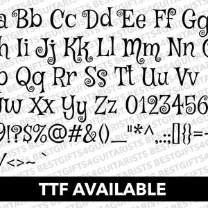 Curly Mystery Font SVG, Curly Font for Canva, Curly Font SVG, PNG, Jpg ...