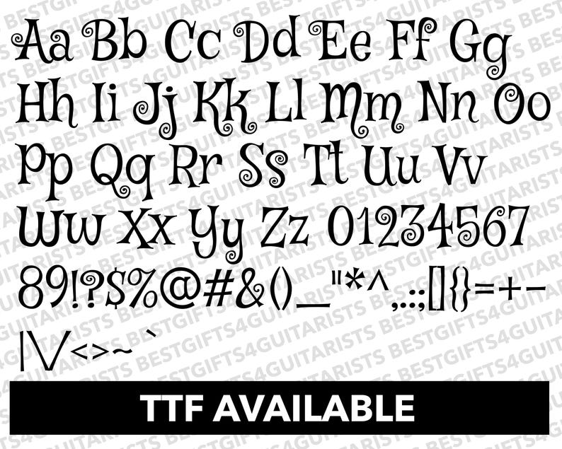 Curly Mystery Font SVG, Curly Font for Canva, Curly Font SVG, PNG, Jpg ...