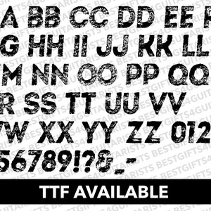 Stunned Lettering Svg Distressed Font SVG, Distressed Stamp Font, Distressed Font SVG, PNG ...