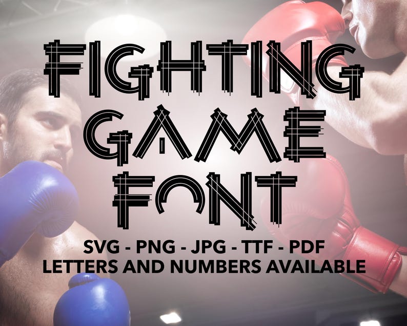 Fighting Game Font SVG, Gamer Font for Cricut, Gamer Font SVG, PNG, Jpg ...