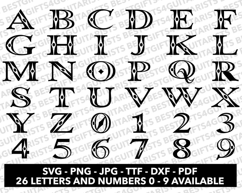 Art Deco Font SVG, Art Deco Font for Cricut, Art Deco SVG, PNG, Ttf ...