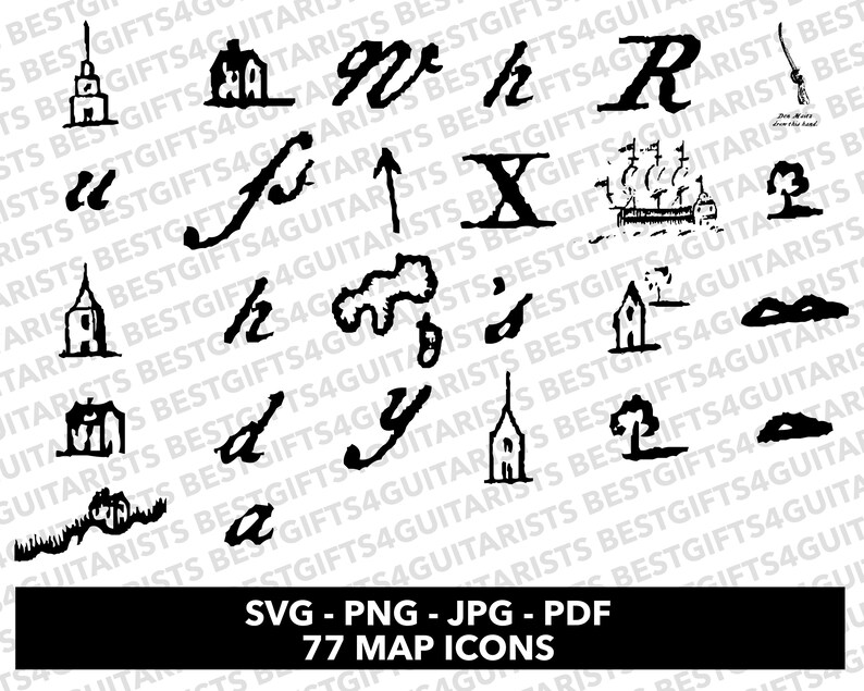 Map Icons SVG, Map Icons for Cricut, Map Logo SVG, PNG, Jpg, Pdf Map ...
